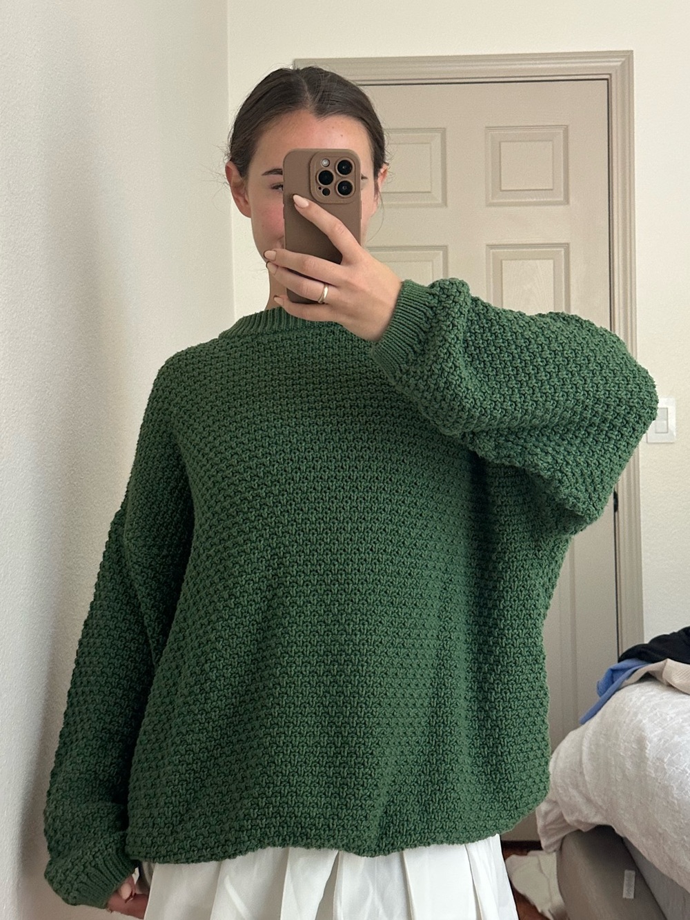 Chunky cable knit sweater